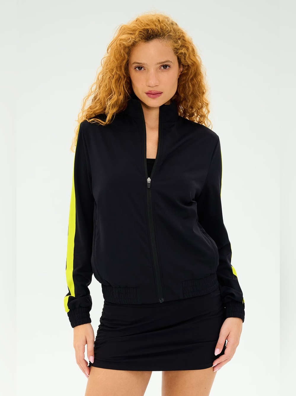 Splits59 Max Rigor Track Jacket in Black/Chartreuse NWT